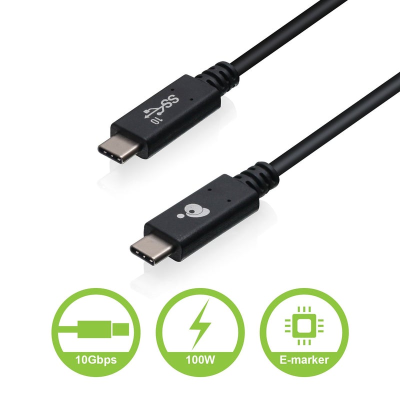 IOGEAR Smart USB-C to USB-C USB-If Certified 10Gbps (3.Feet/1 Meter) Cable with E-Marker, G2LU3CCM01E - Image 4